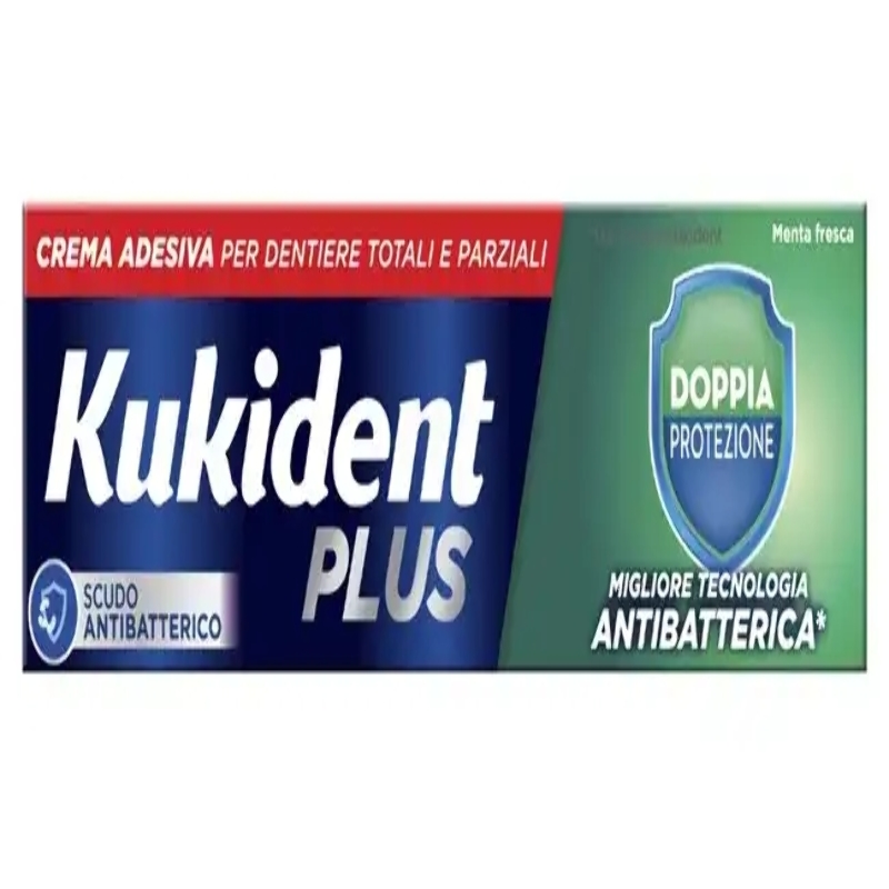 Kukident - PLUS DOPPIA PROTEZIONE CREMA ADESIVA DENTIERE 40 g