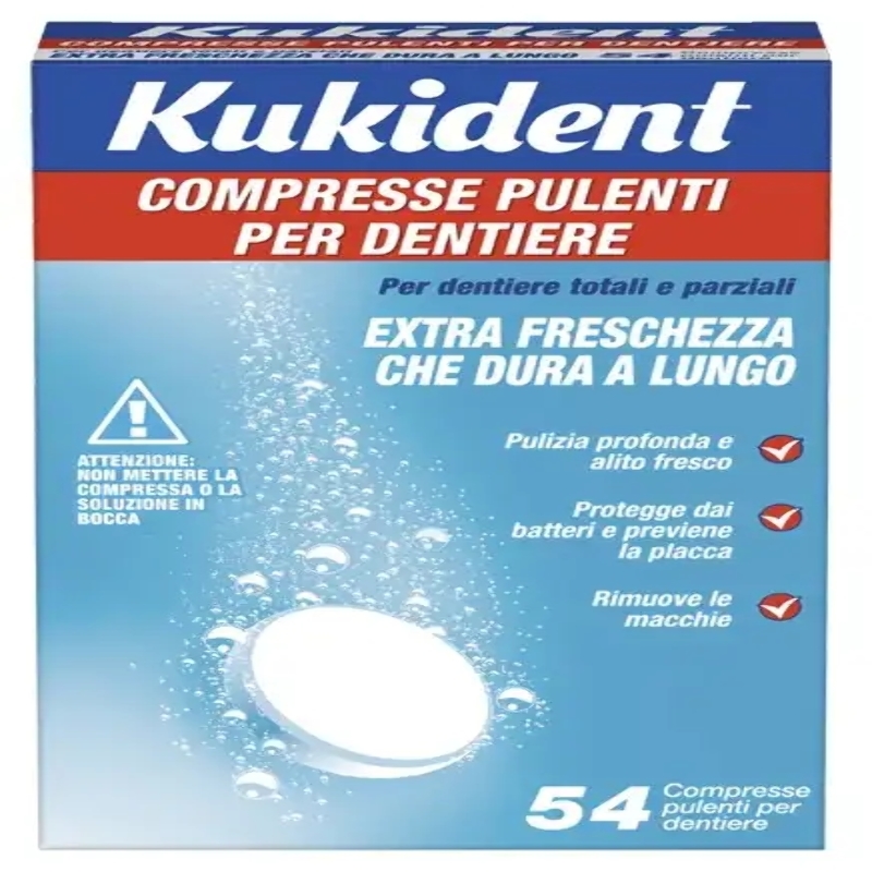 KUKIDENT CLEANSER FRESCH 88 COMPRESSE PULIZIA PROTESI DENTARIE