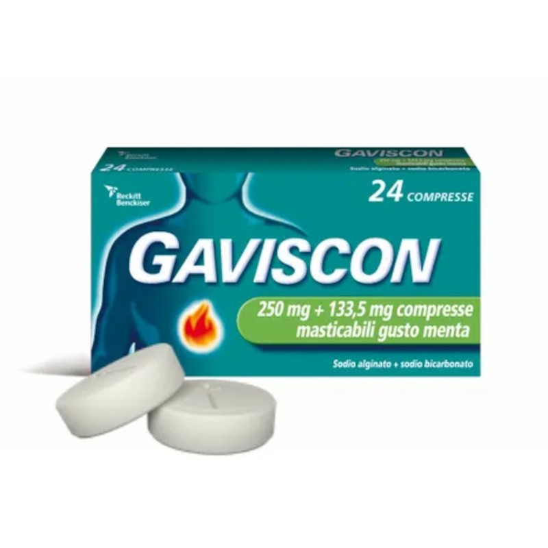 Gaviscon - MENTA 24 compresse  250+133,5 mg