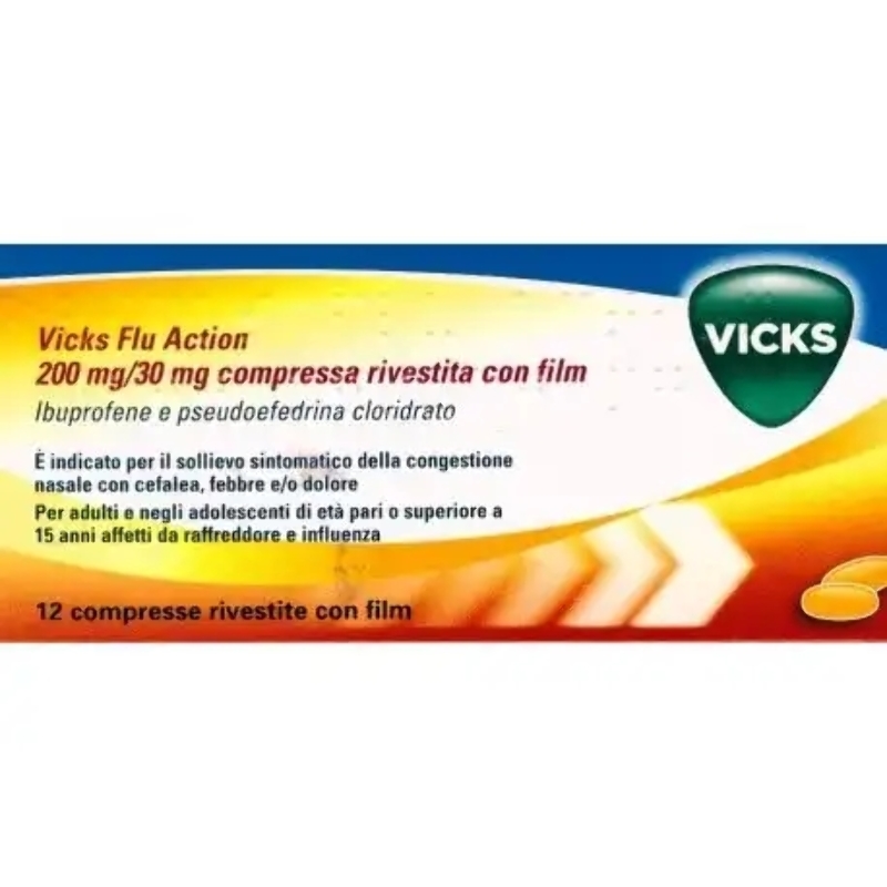 Vicks - FLU ACTION 12 compresse 200+30 mg