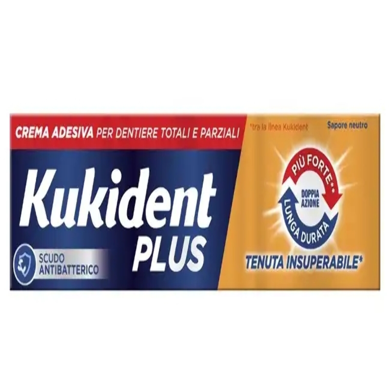 Kukident - PLUS DOPPIA AZIONE CREMA ADESIVA DENTIERE 40 g