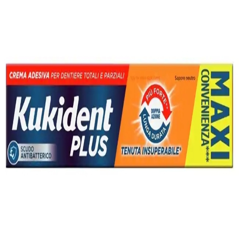 Kukident - PLUS DOPPIA AZIONE CREMA ADESIVA DENTIERE 65 g